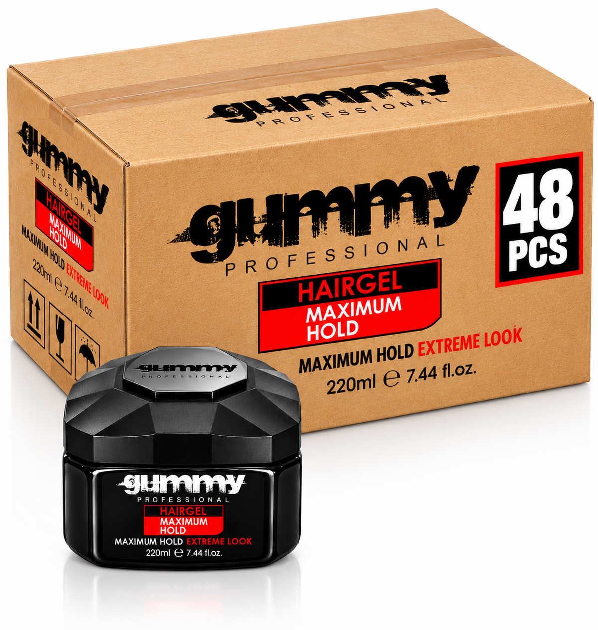 Gummy Professional Hair Gel Maximum Hold 220ml – Extreme Look Styling Gel