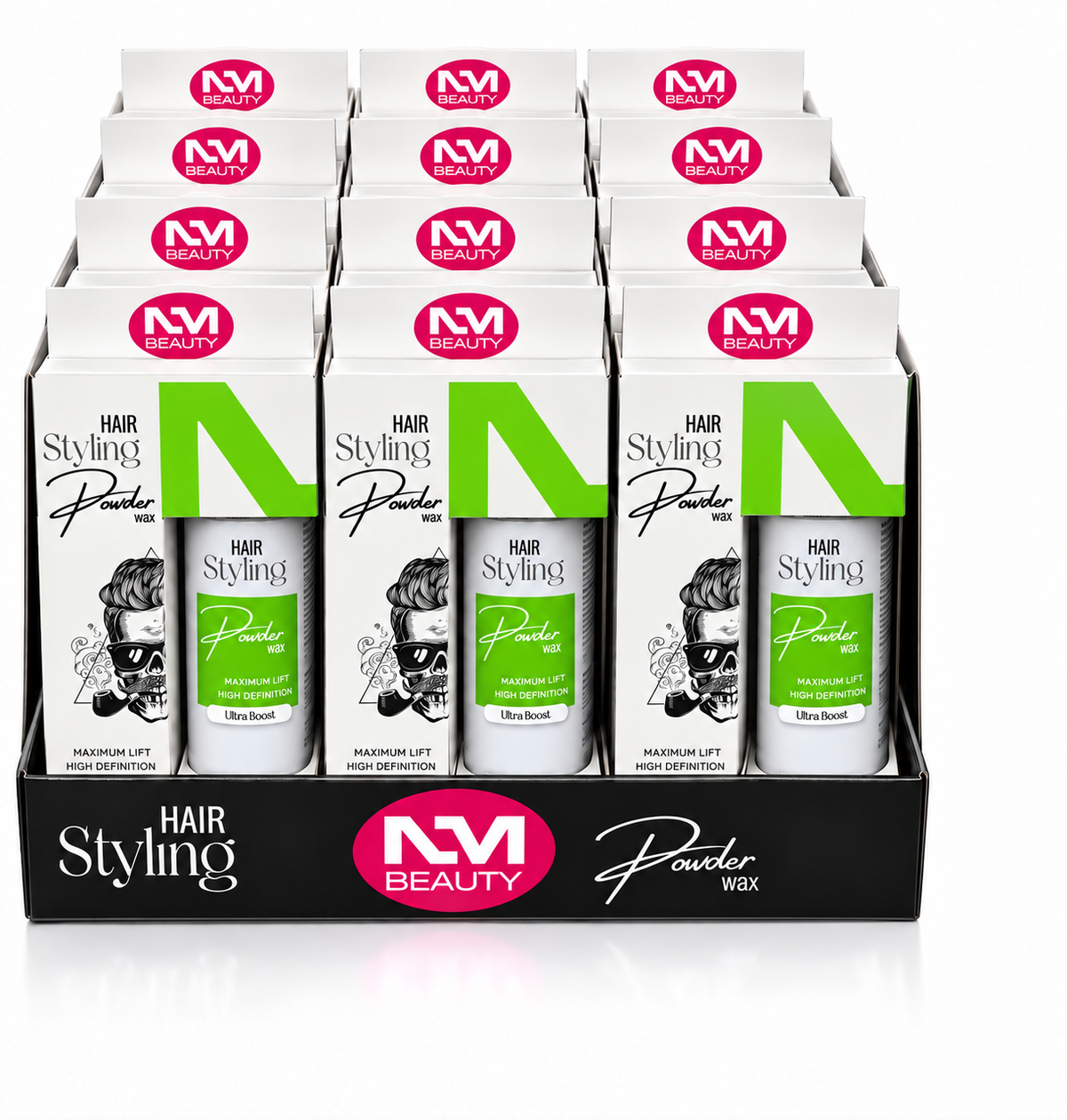 NM Beauty Hair Styling Powder Wax Ultra Boost | Maximum Lift and High Definition | Green
