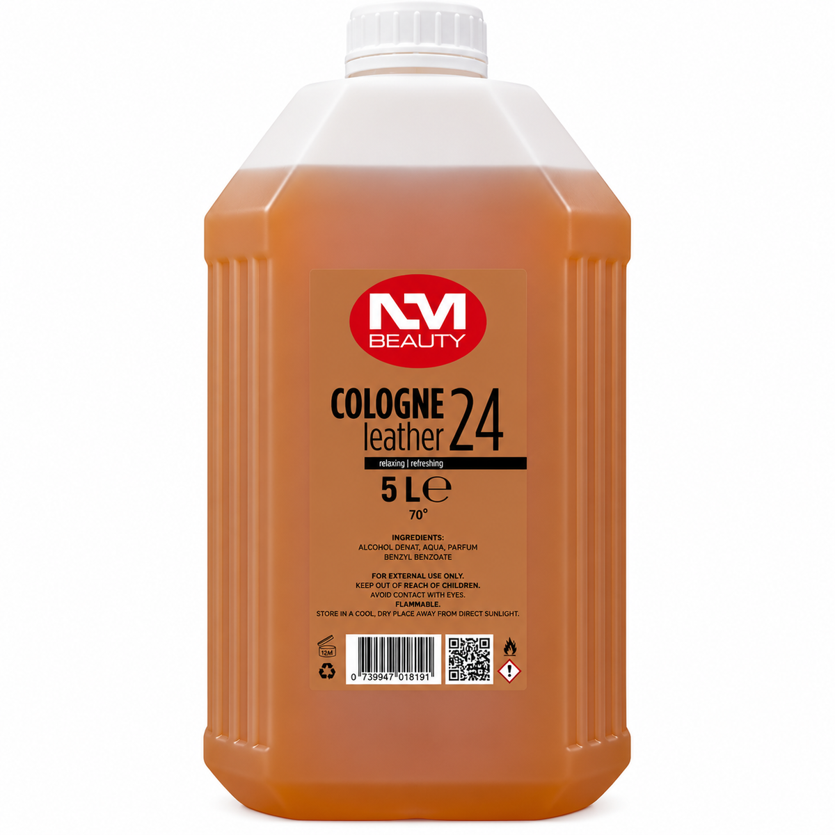 NM Beauty Leather No. 24 Aftershave Cologne 5L – Professional Barber Cologne Refill