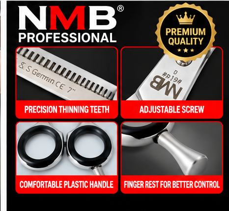 NMB Professional Supreme Cut Jaguar Thinning Scissor 7 Inch – Professional Hair Texturising & Blending Scissors – NMB-575