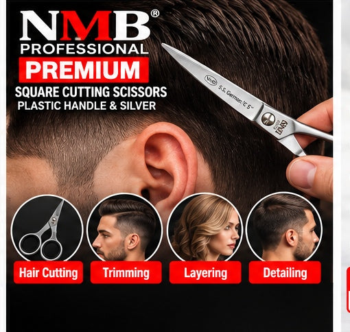 NMB Professional Premium Square Cutting Scissors 5" – NMB-546