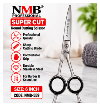 NMB Professional Super Cut Round Cutting Scissor 6" – NMB-559
