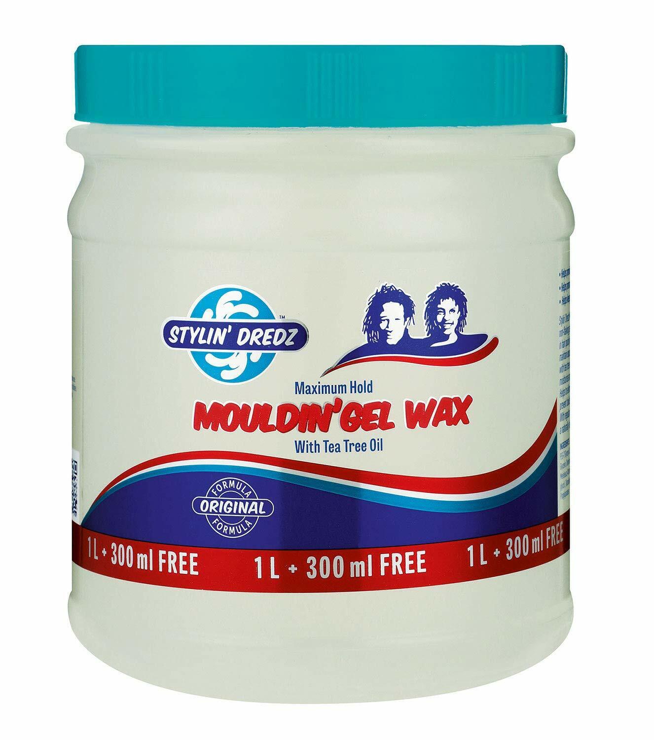 Stylin Dredz Mouldin Gel Wax Maximum Hold Dreadlock Loc N Twist Gel 1300ml