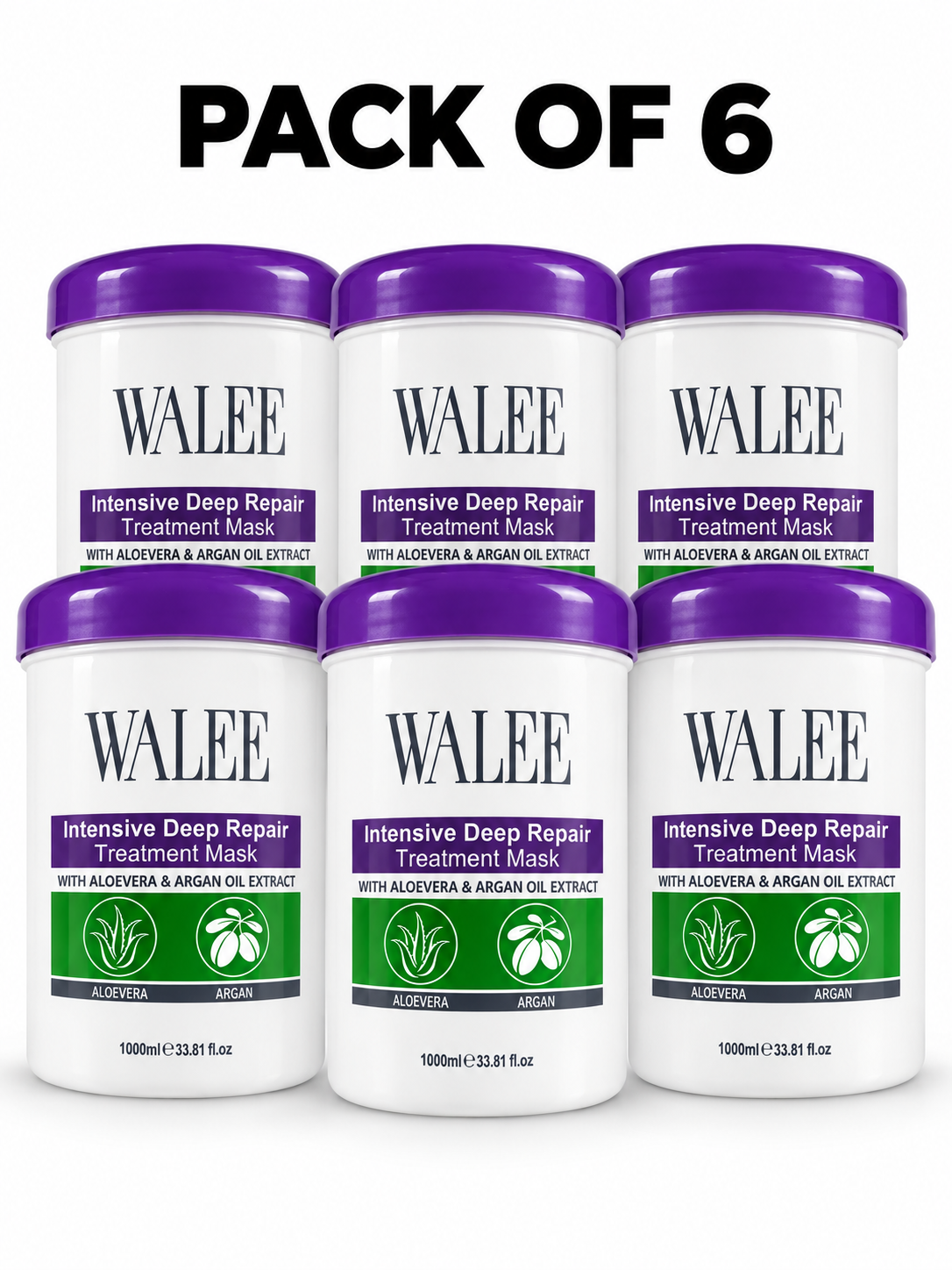 Walee Intensive Deep Repair Hair Treatment Mask with Aloe Vera &amp; Argan Oil – 1 Litre
