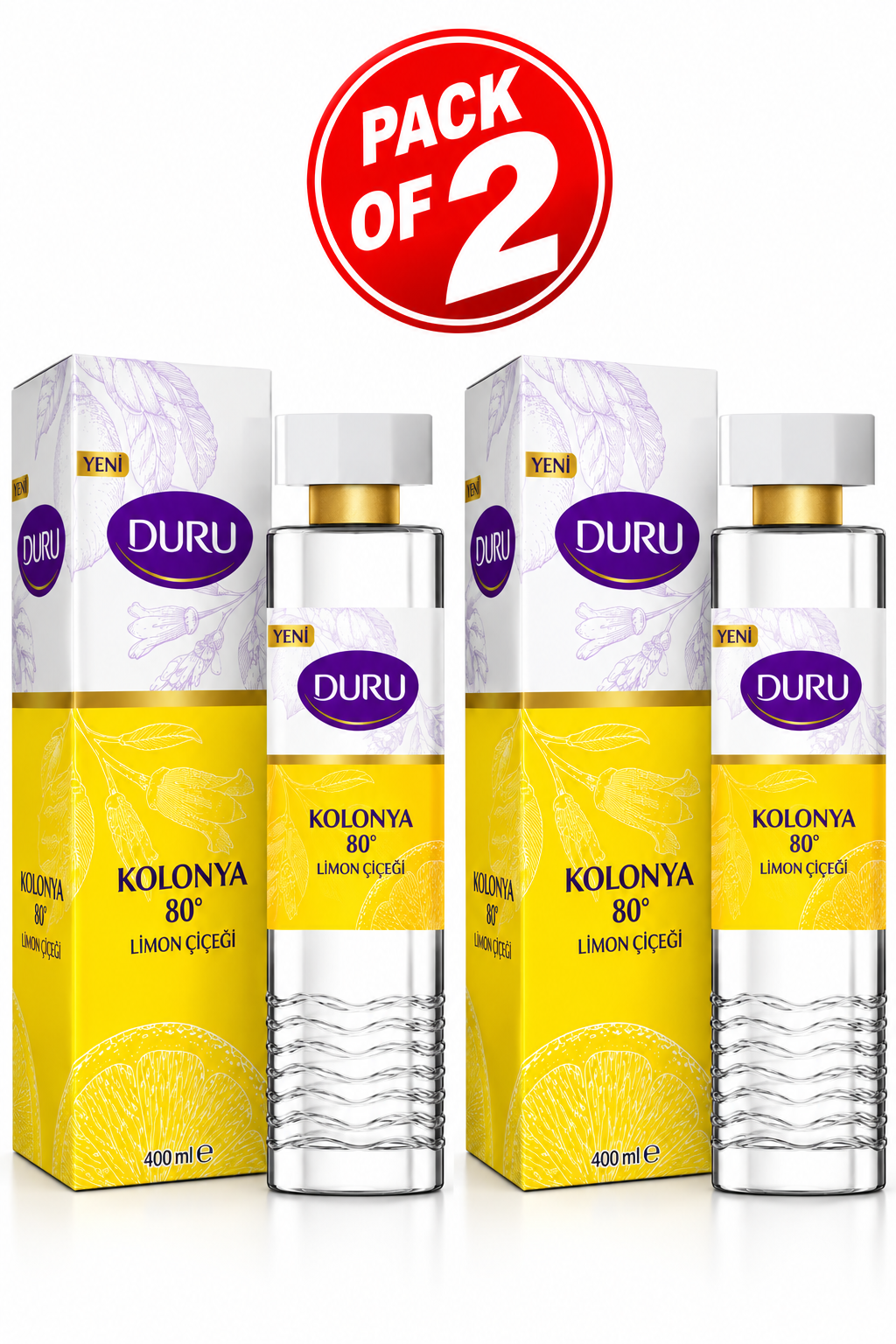 Duru Kolonya 80° Limon Çiçeği – Lemon Blossom Cologne 400ml