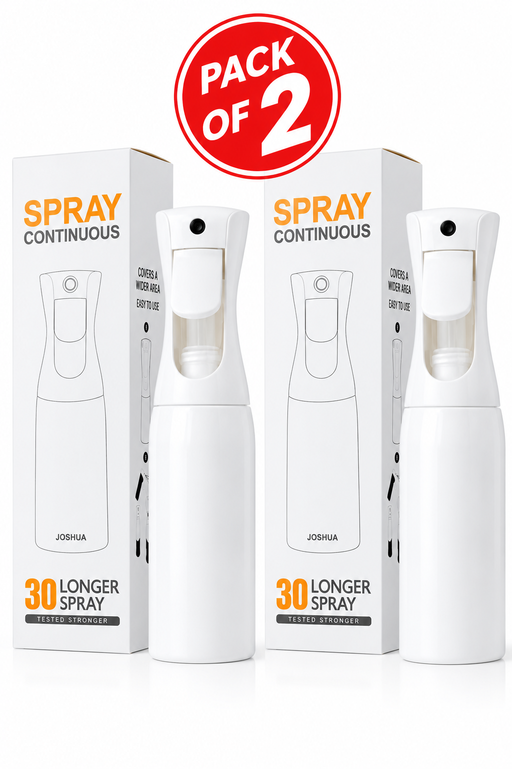 Professional Continuous Mist Spray Bottle – 300ml  | Black and White