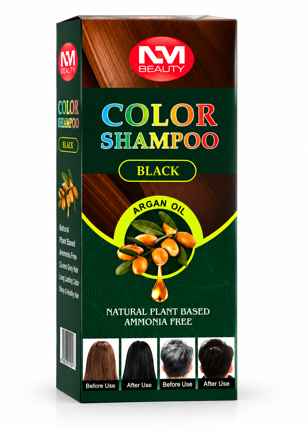 NMB Colour Shampoo with Argan Oil 250ml | Hair Colour Shampoo | Black