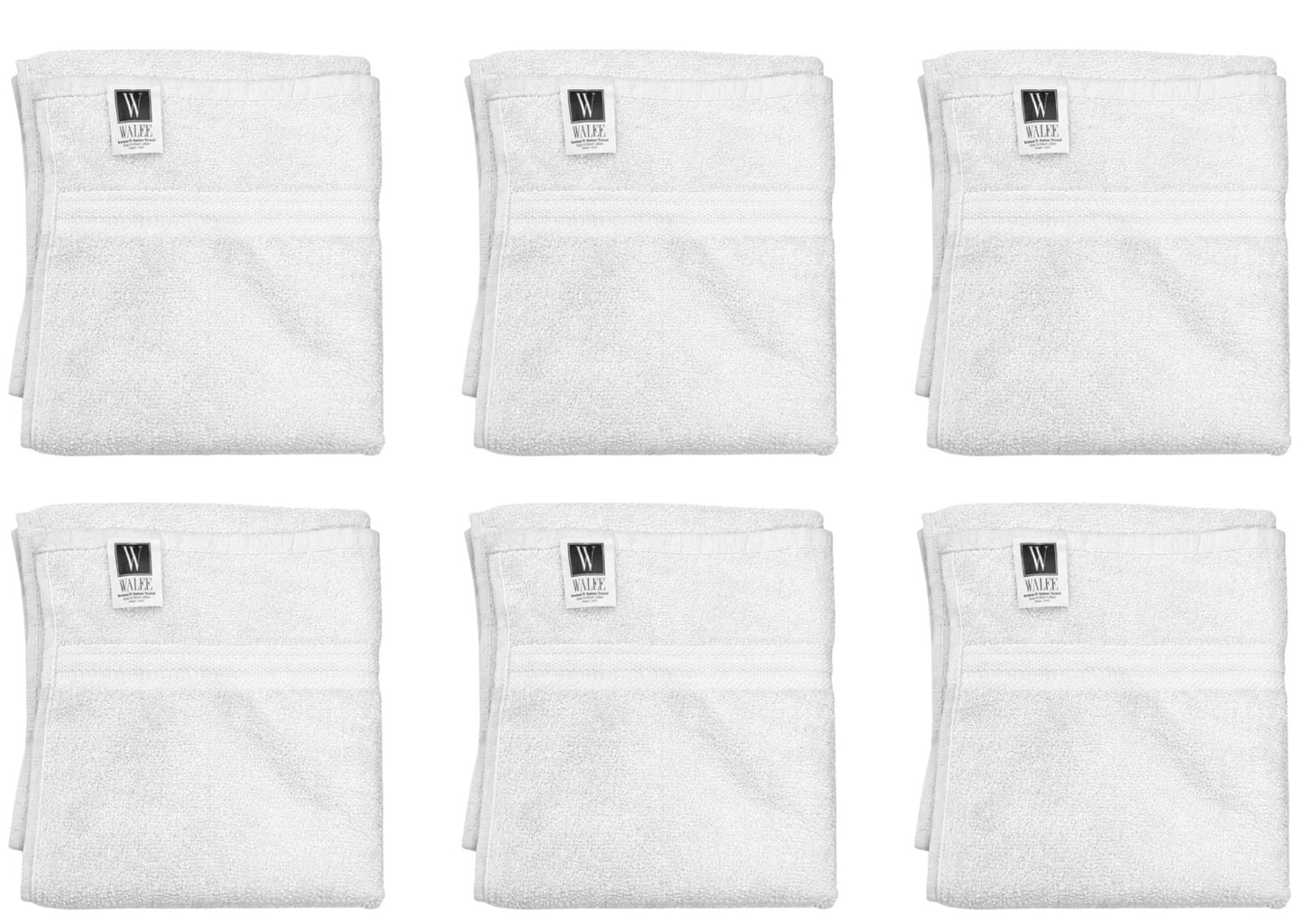 Walee Towels- Salon Towel - (50.80 x 81.28cm) Highly Absorbent Cotton(2,4&6pcs)