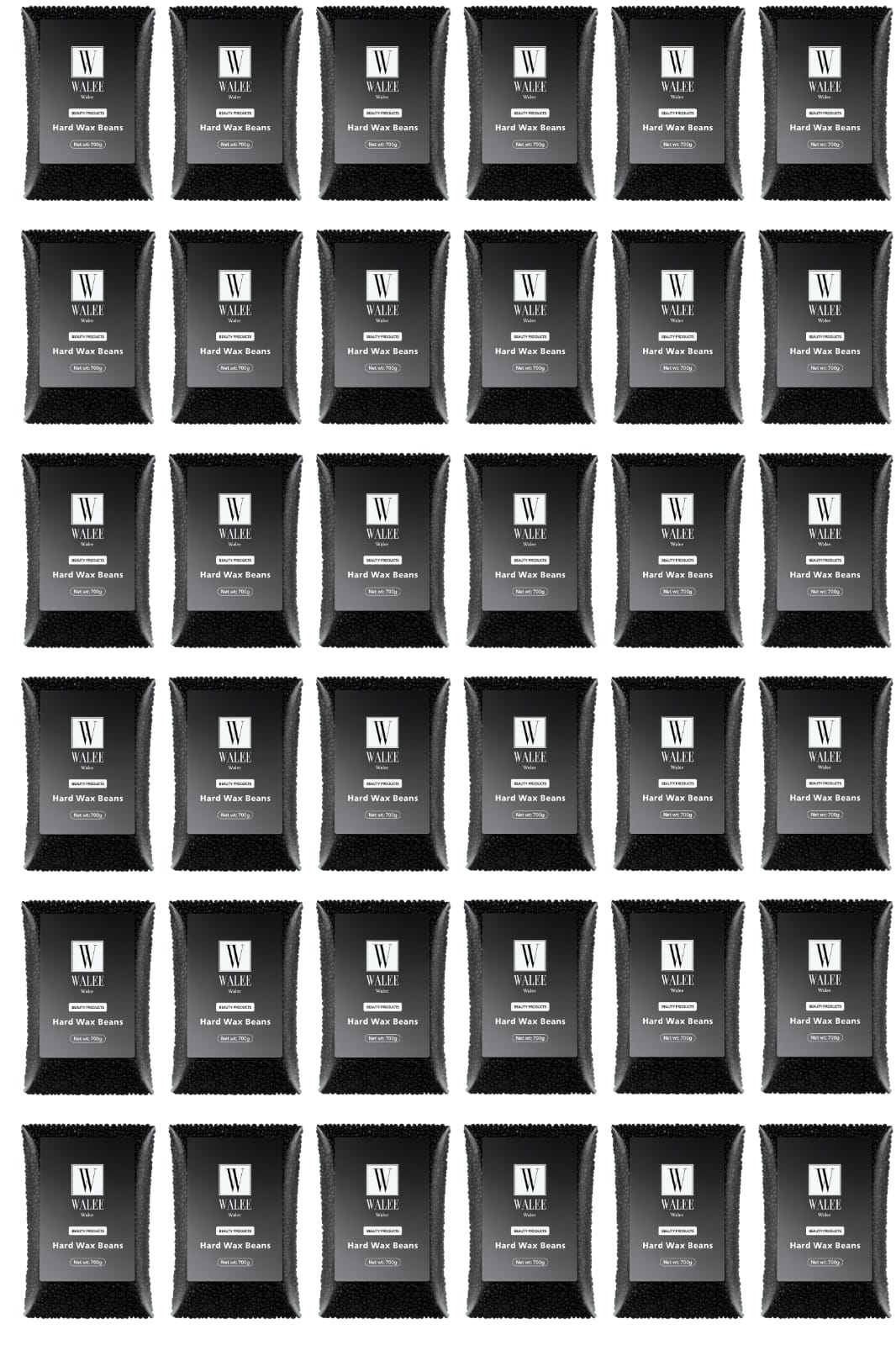 Walee Hard Wax Beans- Black, Tea Tree, Pink & Creme 700G