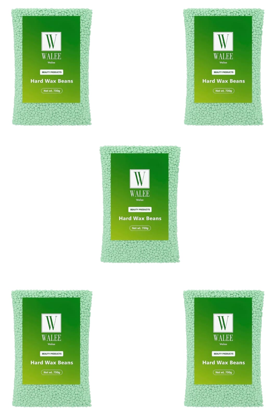 Walee Hard Wax Beans- Black, Tea Tree, Pink & Creme 700G