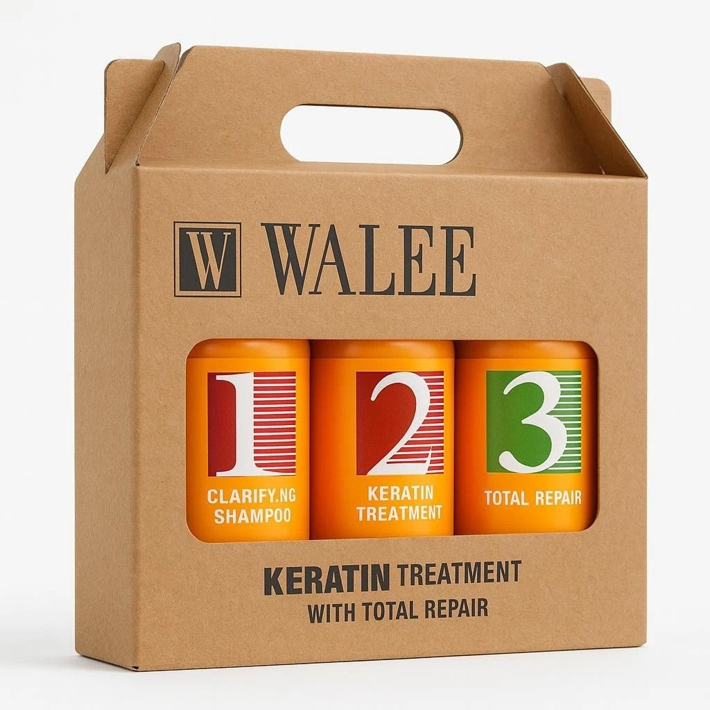 Walee 3 in 1 Keratin Treatment With Total Repair Kit, 350ml x 3