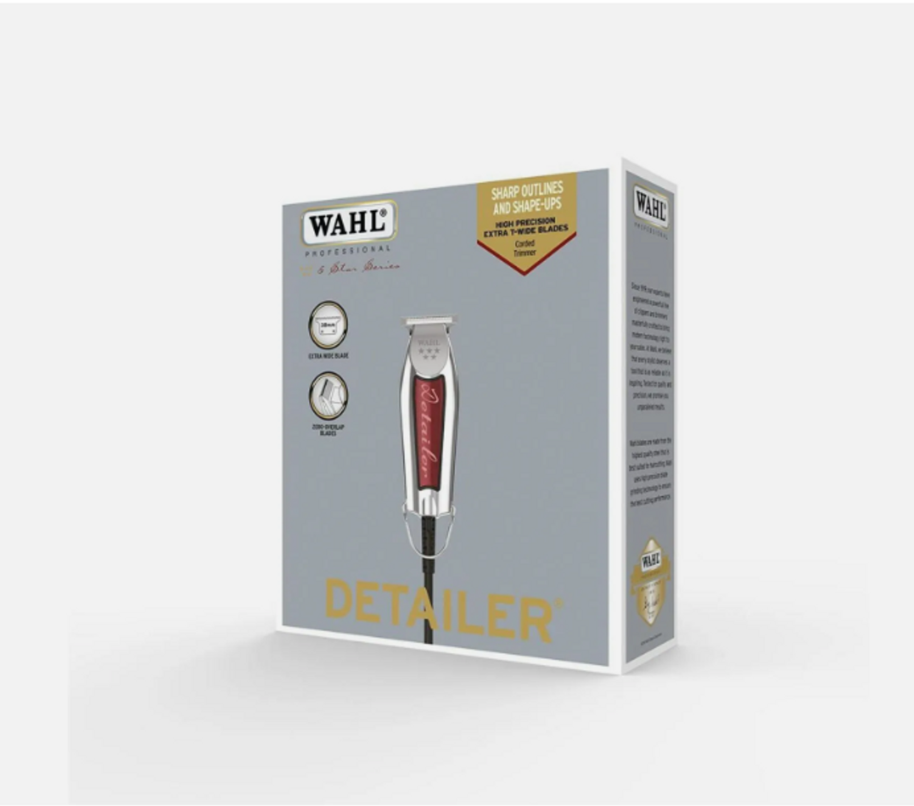 Wahl Professional Corded Detailer Hair Trimmer Grooming Set Extra Wide T-Blade- Next Day Delivery