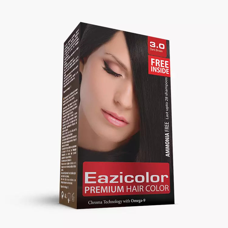Eazicolor Premium Hair Color Kits, Premium Hair colour Chroma Technology With Omega-9, Hair color+Activator+shampoo+Deep Repair mask for Women  by Walee