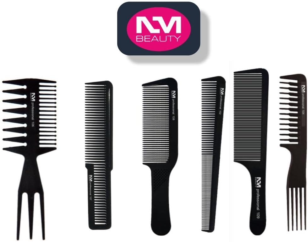 NMB Professional Hair Styling Comb For Barber and Professional Hairdresser Curly Long Thick Style 106