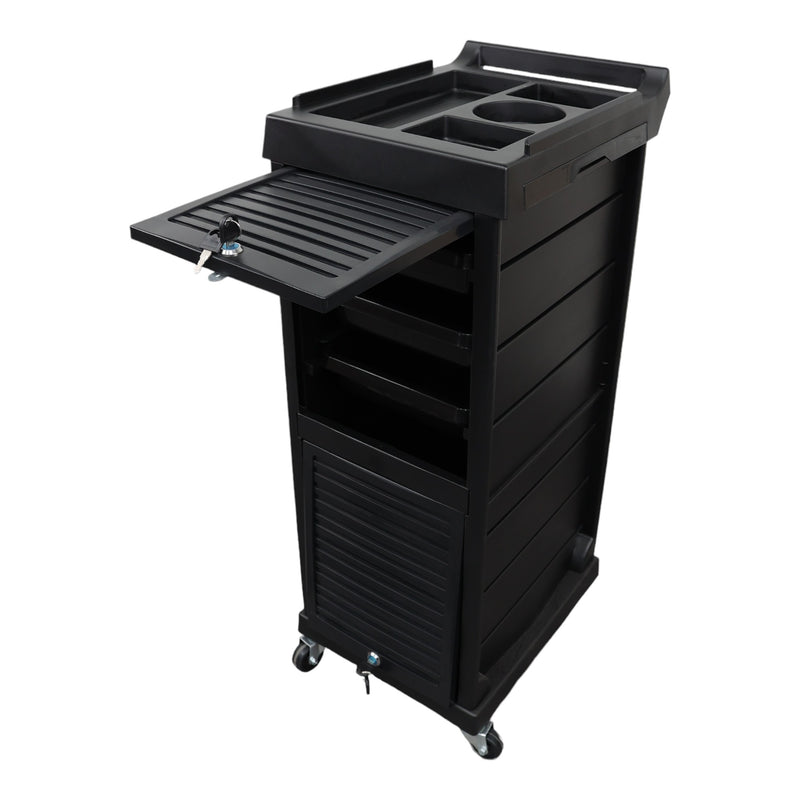 Hairdresser Multi-Function Trolley With Locking Doors