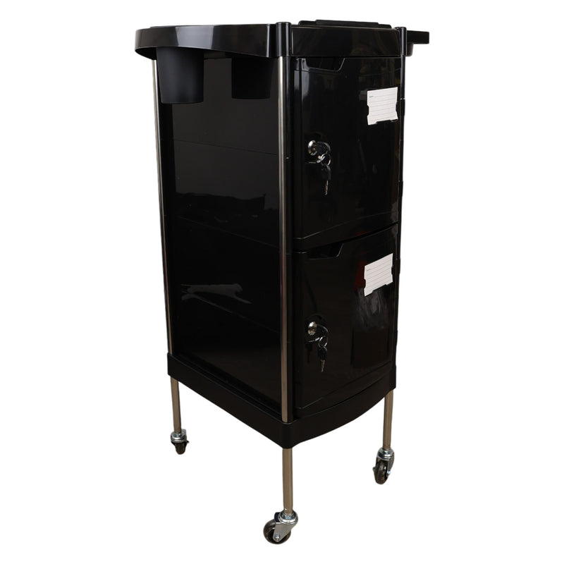 Hairdresser Multi-Function Trolley With Locking Doors