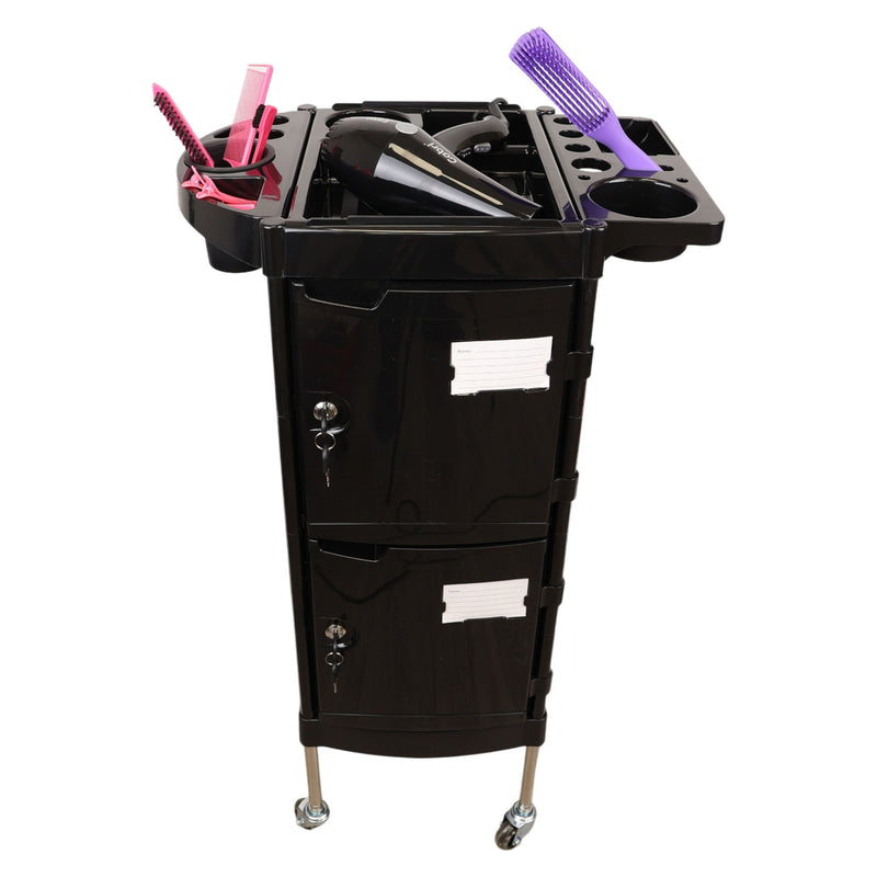 Hairdresser Multi-Function Trolley With Locking Doors