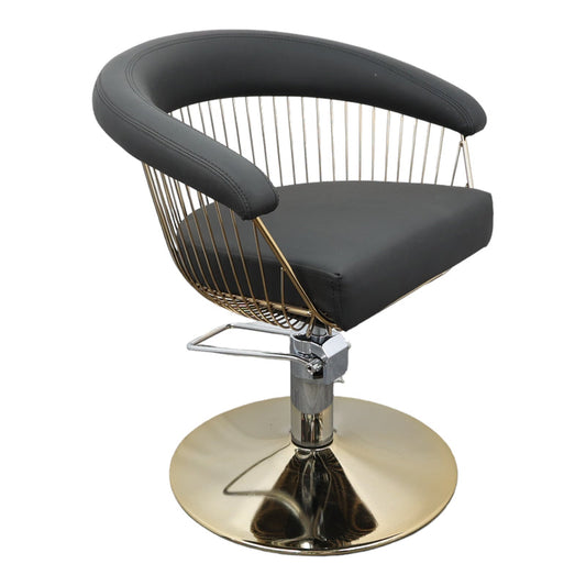 Salon Styling Chair - Comfort In Chrome Designer Hairdressing Seat