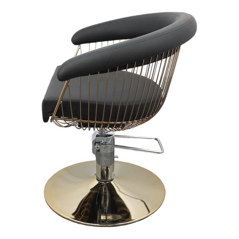 Salon Styling Chair - Comfort In Chrome Designer Hairdressing Seat