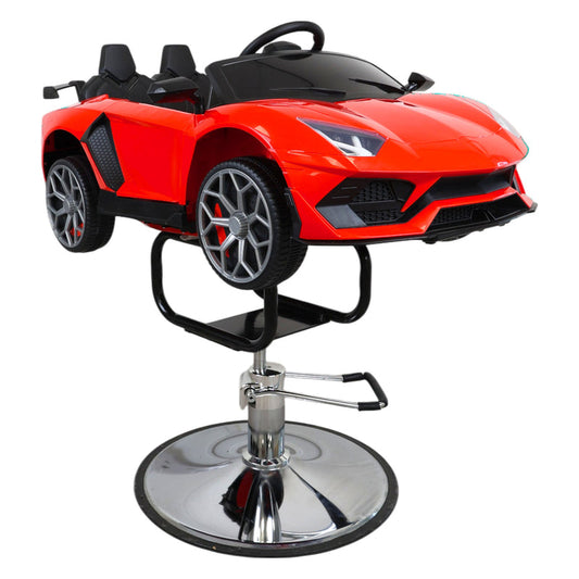 Kids Barber Chairs • Luxury Supercar Style Red