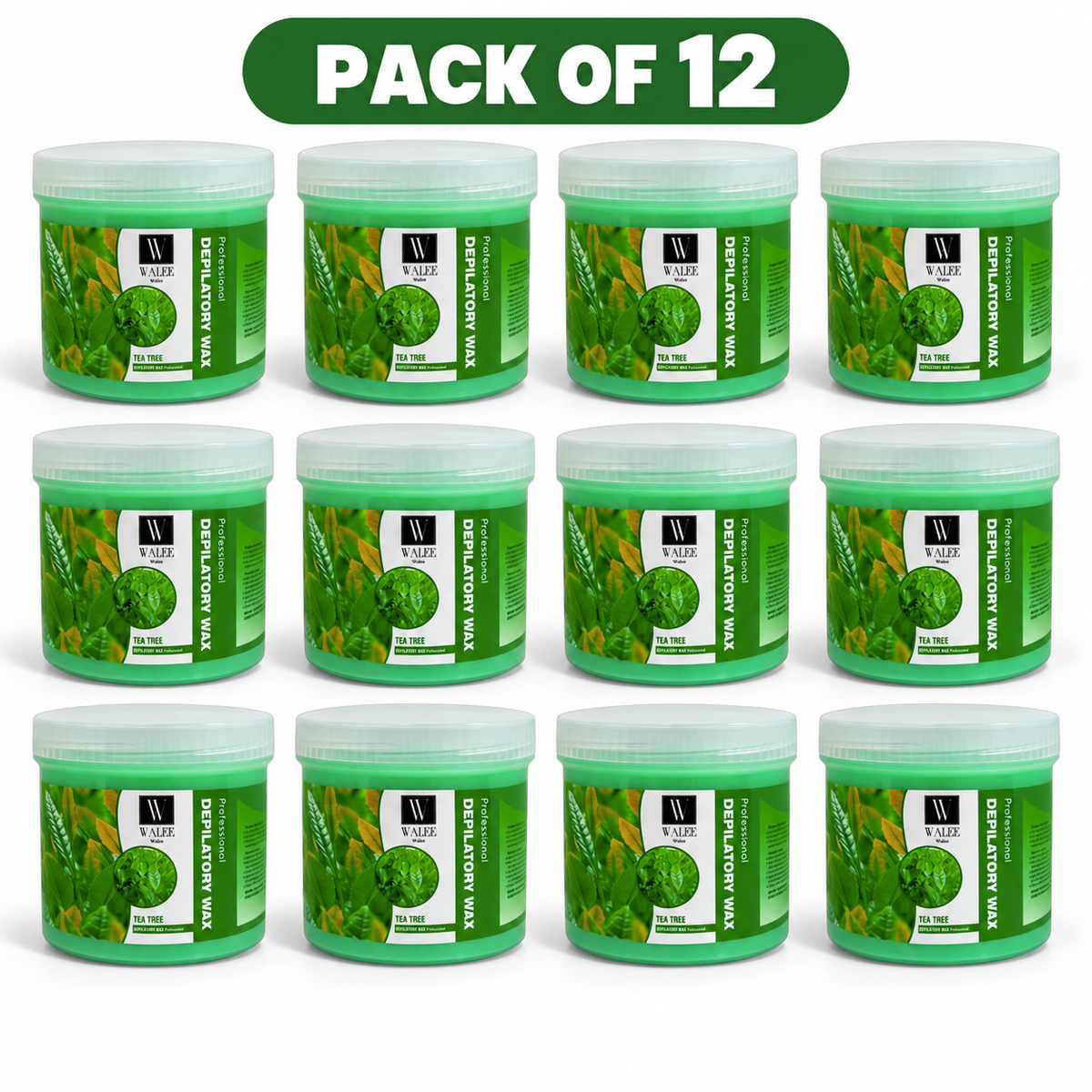Walee Professional Tea Tree Depilatory Wax – Salon Body Hair Removal Wax 500g