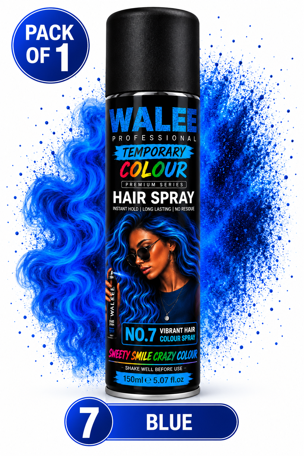 Walee Professional Temporary Colour Hair Spray 150ml