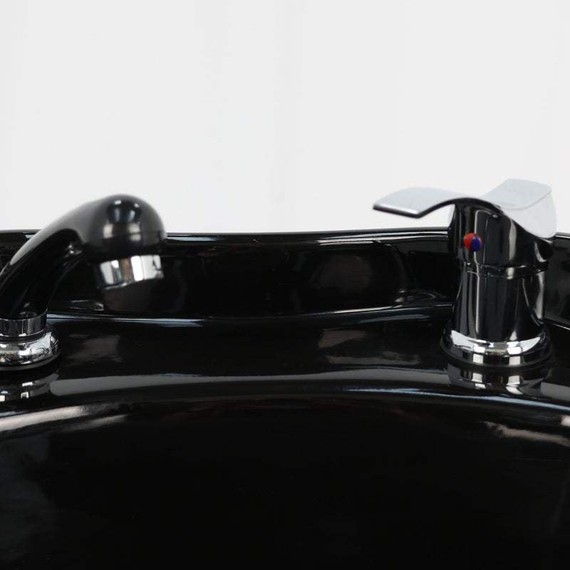 Backwash Chair - Rinse And Relax Basin Adjustable Chair Black