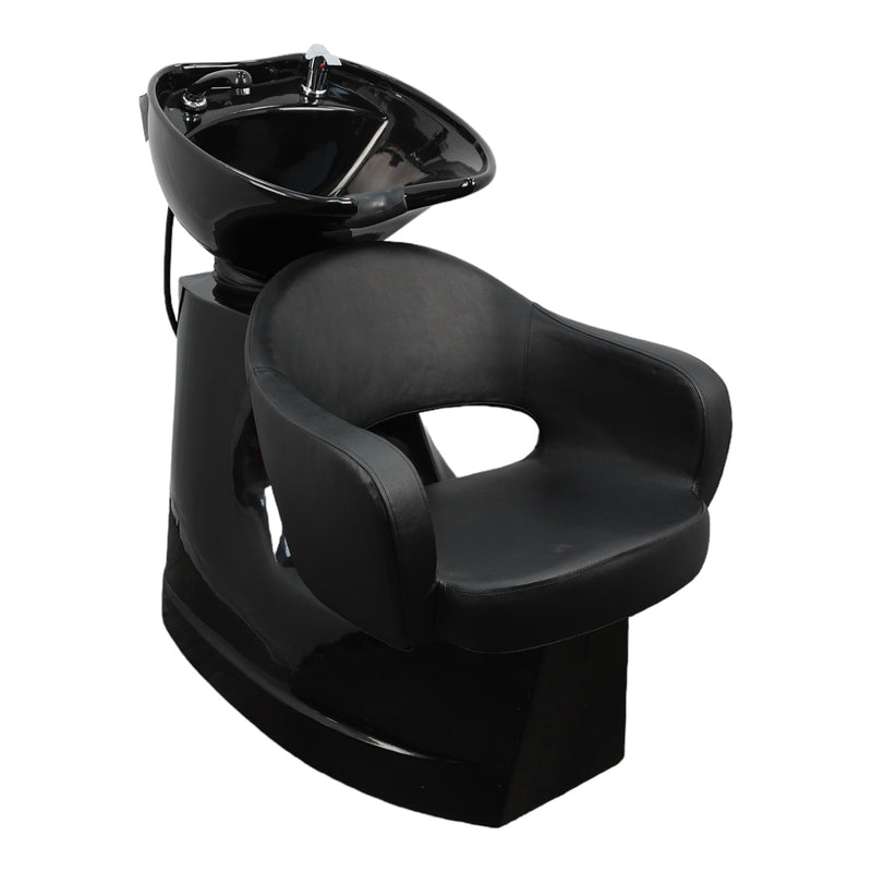 Backwash Chair - Rinse And Relax Basin Adjustable Chair Black