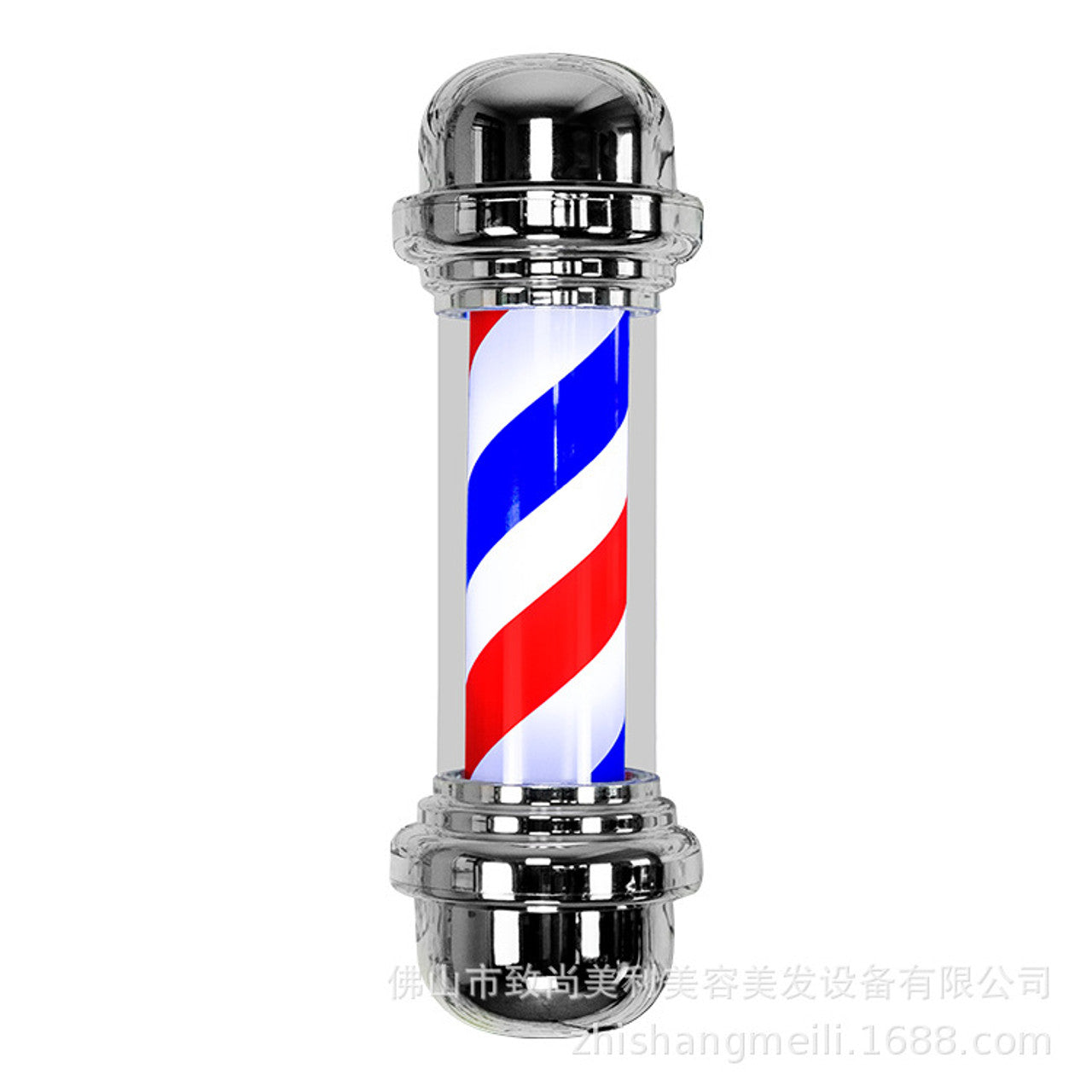Barber Pole with Blue, White and Red Stripes - Classic Design for Professional Barbershops and Hair Salons - Next Day Delivery