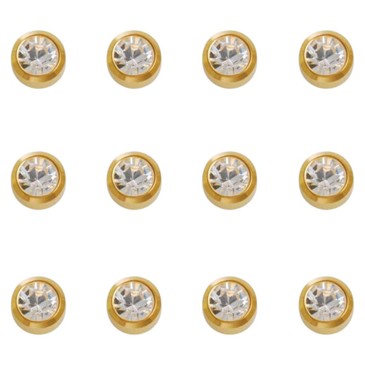Caflon - Stud Earrings Regular April Birthstones 12pk