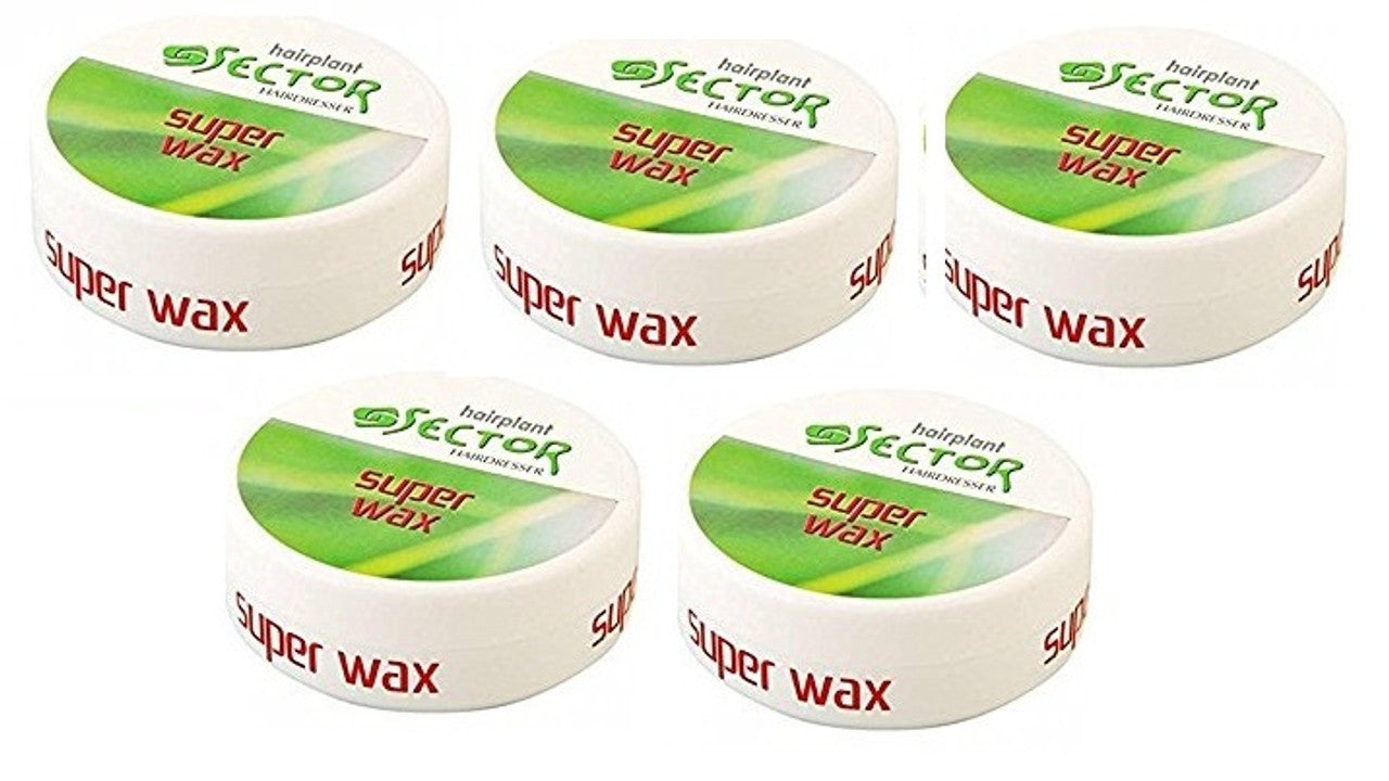 Super Sector Hair Styling Wax - Normal (Green) 150ml (5 Pcs Offer)