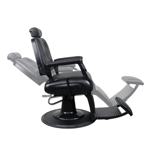 Barber Chair • Luxurious Belmont Black & Matte Black Accents