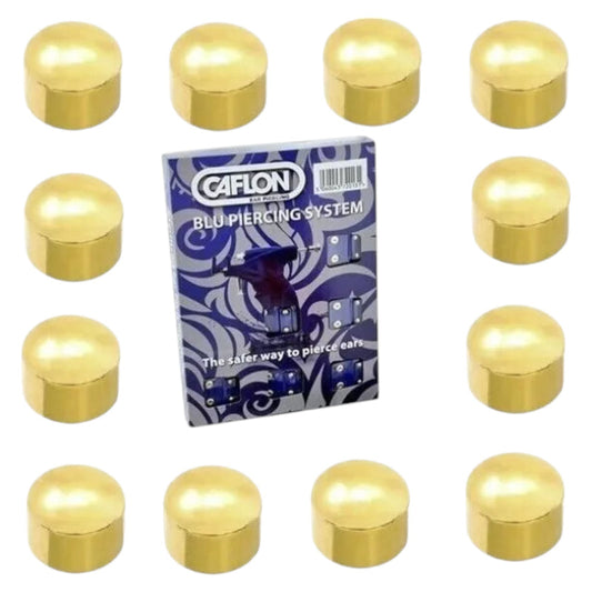 Caflon - Stud Earrings Gold Plated Regular Plain Ball