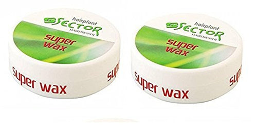 Super Sector Hair Styling Wax - Normal (Green) 150ml (2 Pcs Offer)
