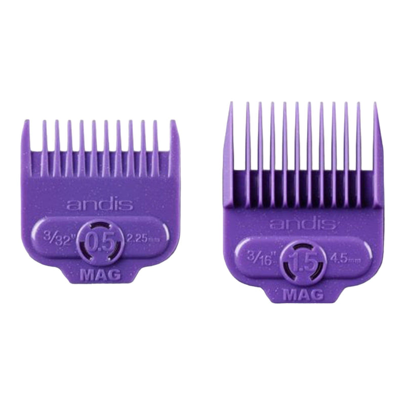 Andis • Single Magnetic Comb Set • Dual Pack 0.5 & 1.5 AS66560