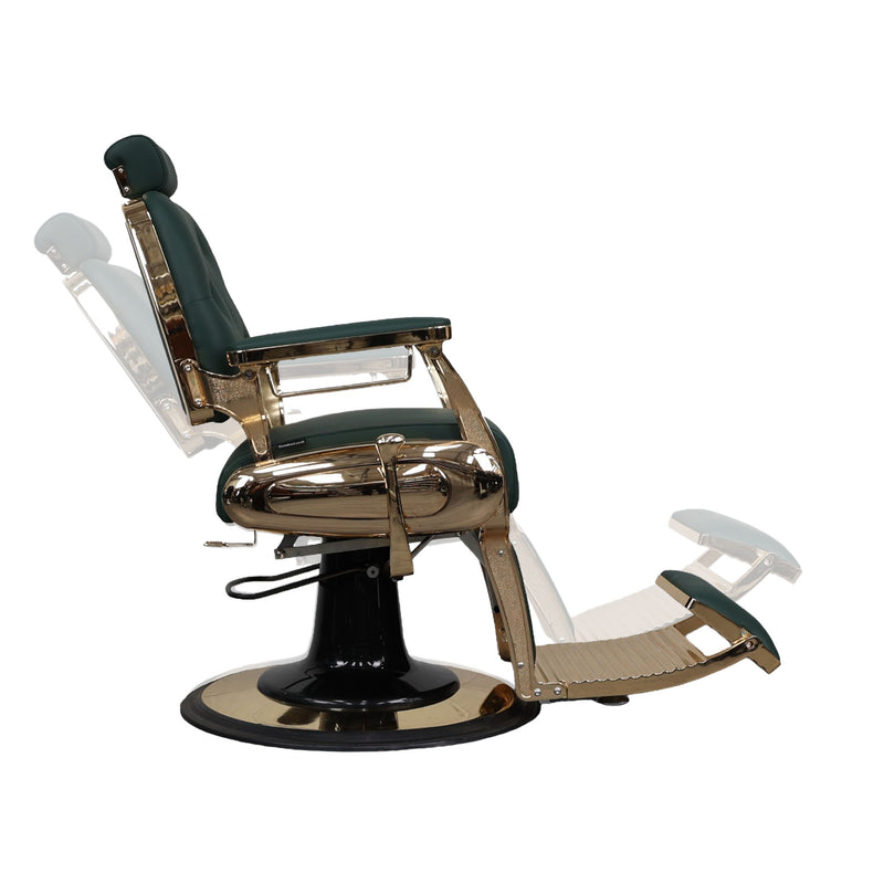 Barber Chair • Vintage Style Black & Shiny Black Accents