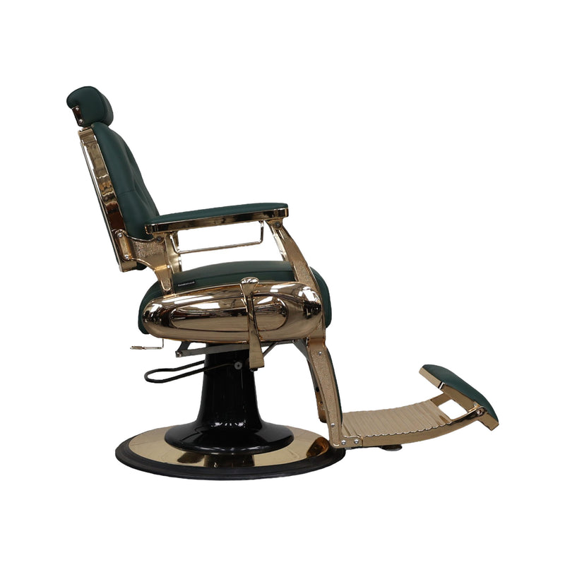 Barber Chair • Vintage Style Black & Shiny Black Accents