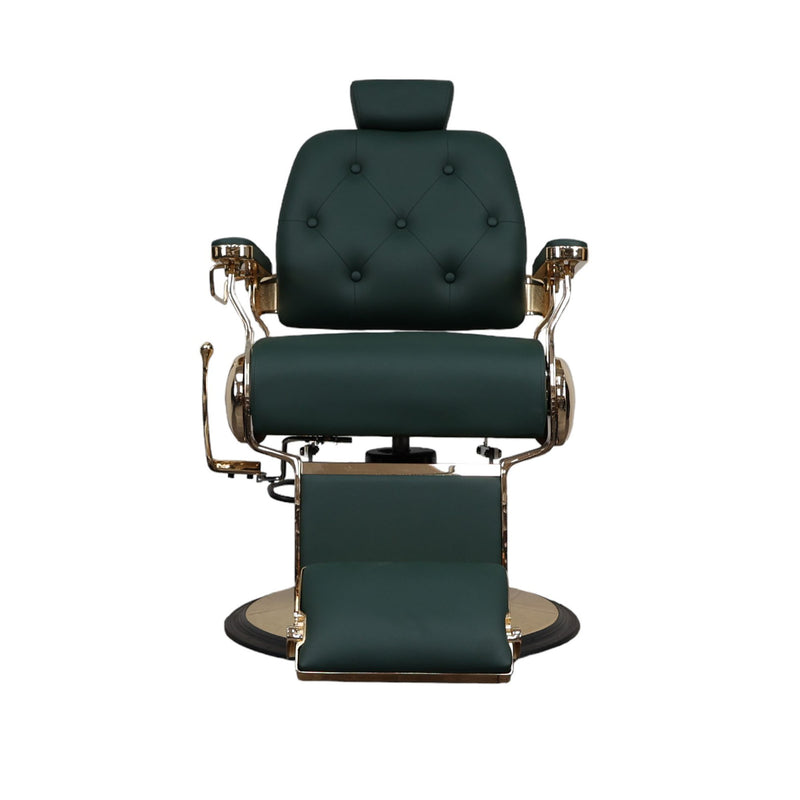 Barber Chair • Vintage Style Black & Shiny Black Accents