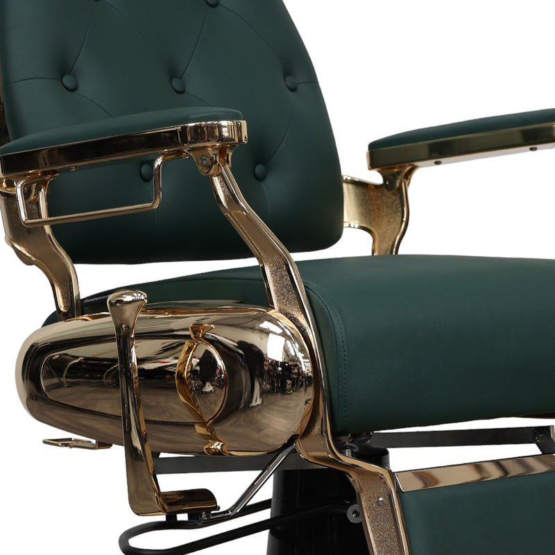 Barber Chair • Vintage Style Black & Shiny Black Accents