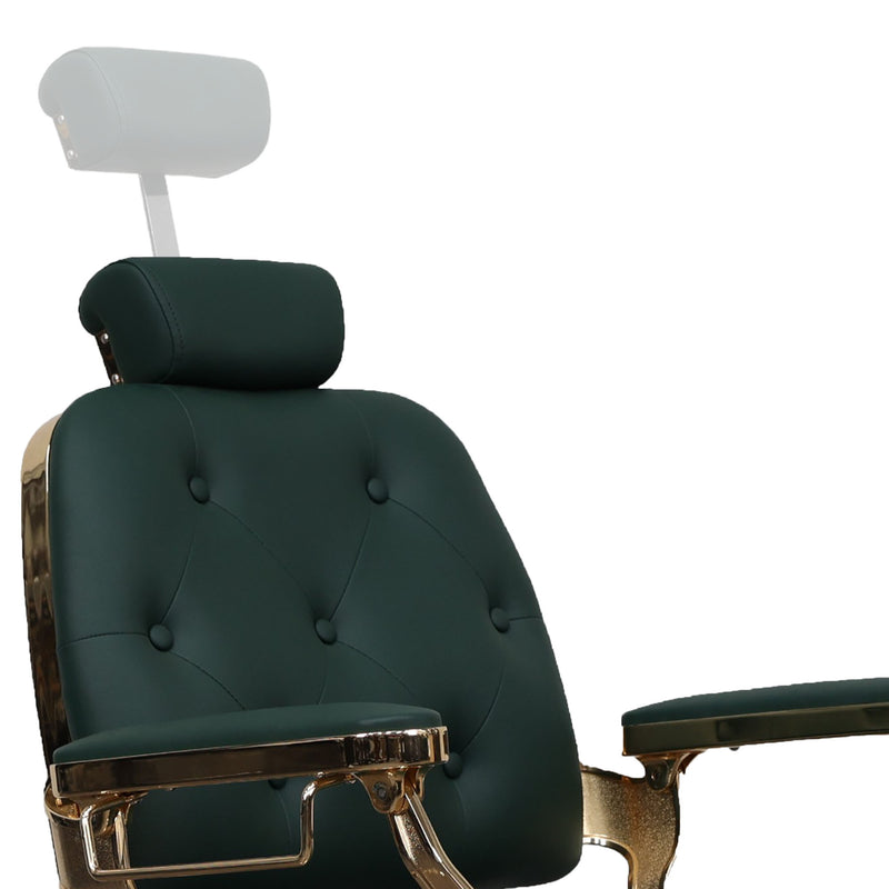 Barber Chair • Vintage Style Black & Shiny Black Accents
