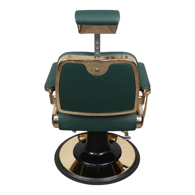 Barber Chair • Vintage Style Black & Shiny Black Accents