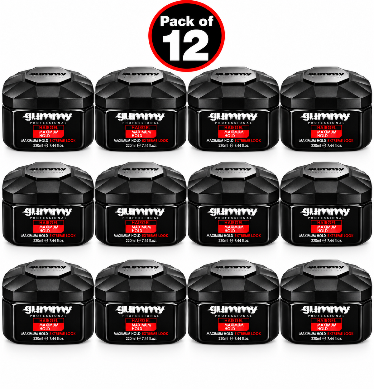 Gummy Professional Hair Gel Maximum Hold 220ml – Extreme Look Styling Gel