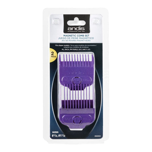 Andis • Single Magnetic Comb Set • Dual Pack 0.5 & 1.5 AS66560