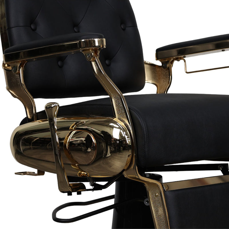 Barber Chair - Vintage Style Black & Chrome Accents