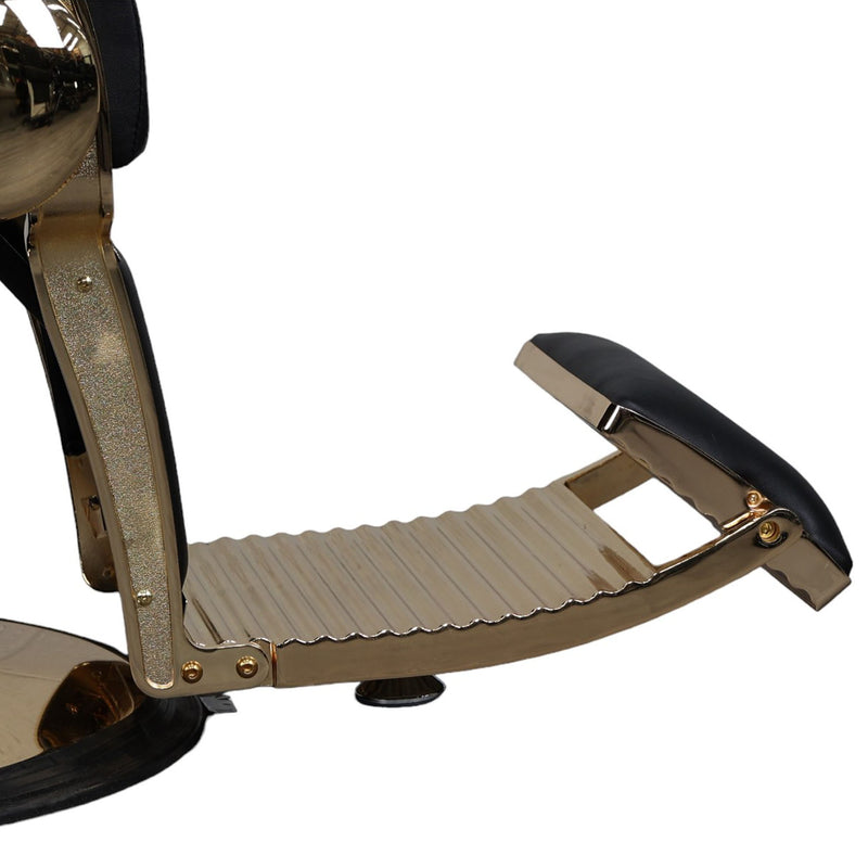 Barber Chair - Vintage Style Black & Chrome Accents