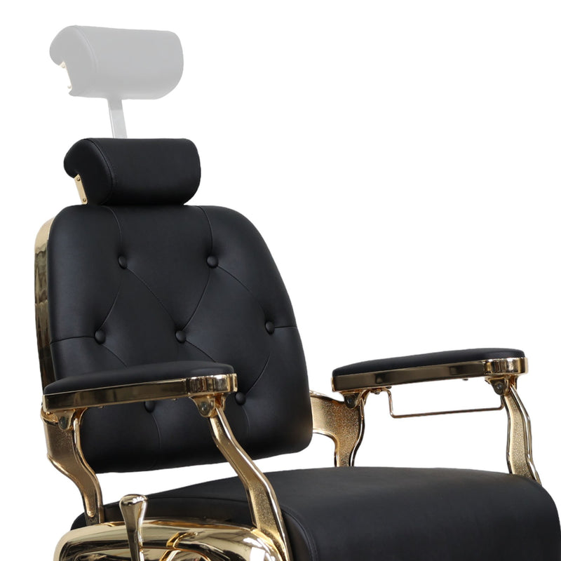 Barber Chair - Vintage Style Black & Chrome Accents