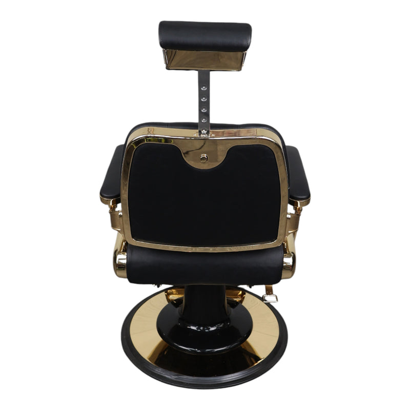 Barber Chair - Vintage Style Black & Chrome Accents