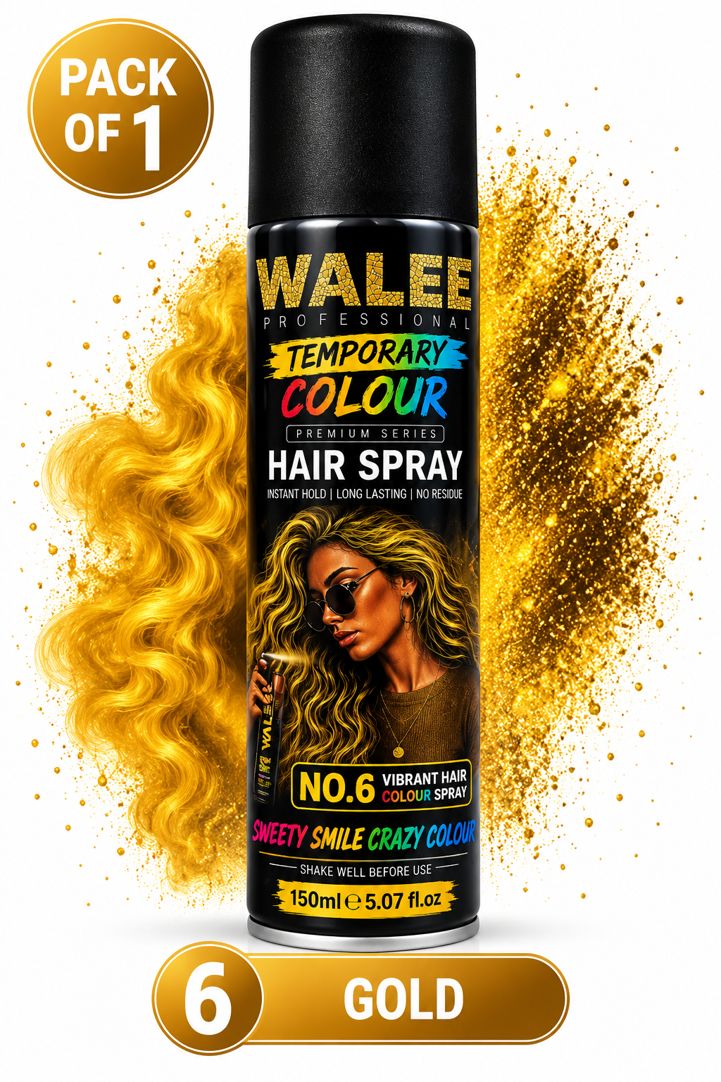 Walee Professional Temporary Colour Hair Spray 150ml