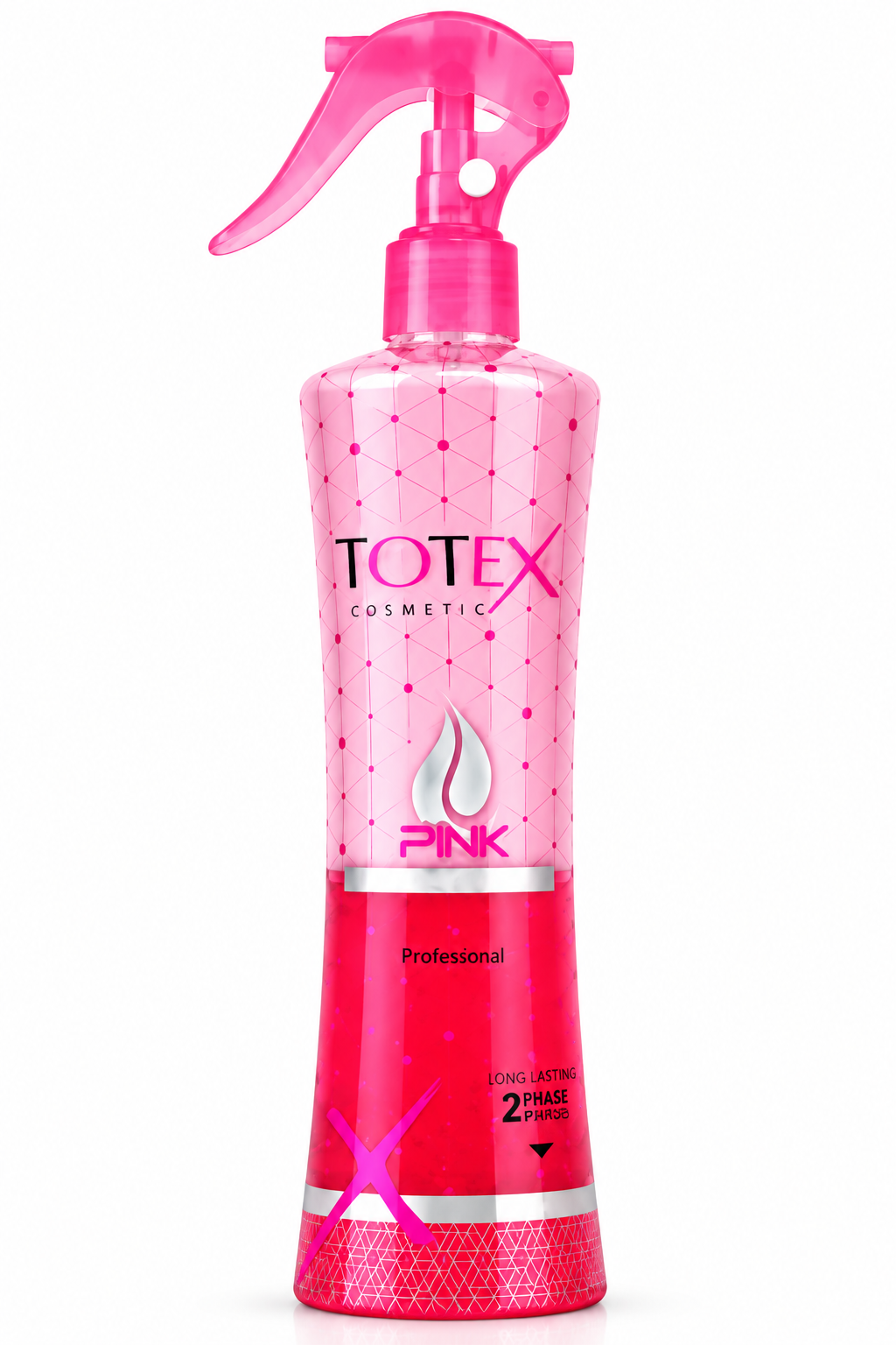 Totex Cosmetic Pink Professional 2 Phase Hair Care Spray