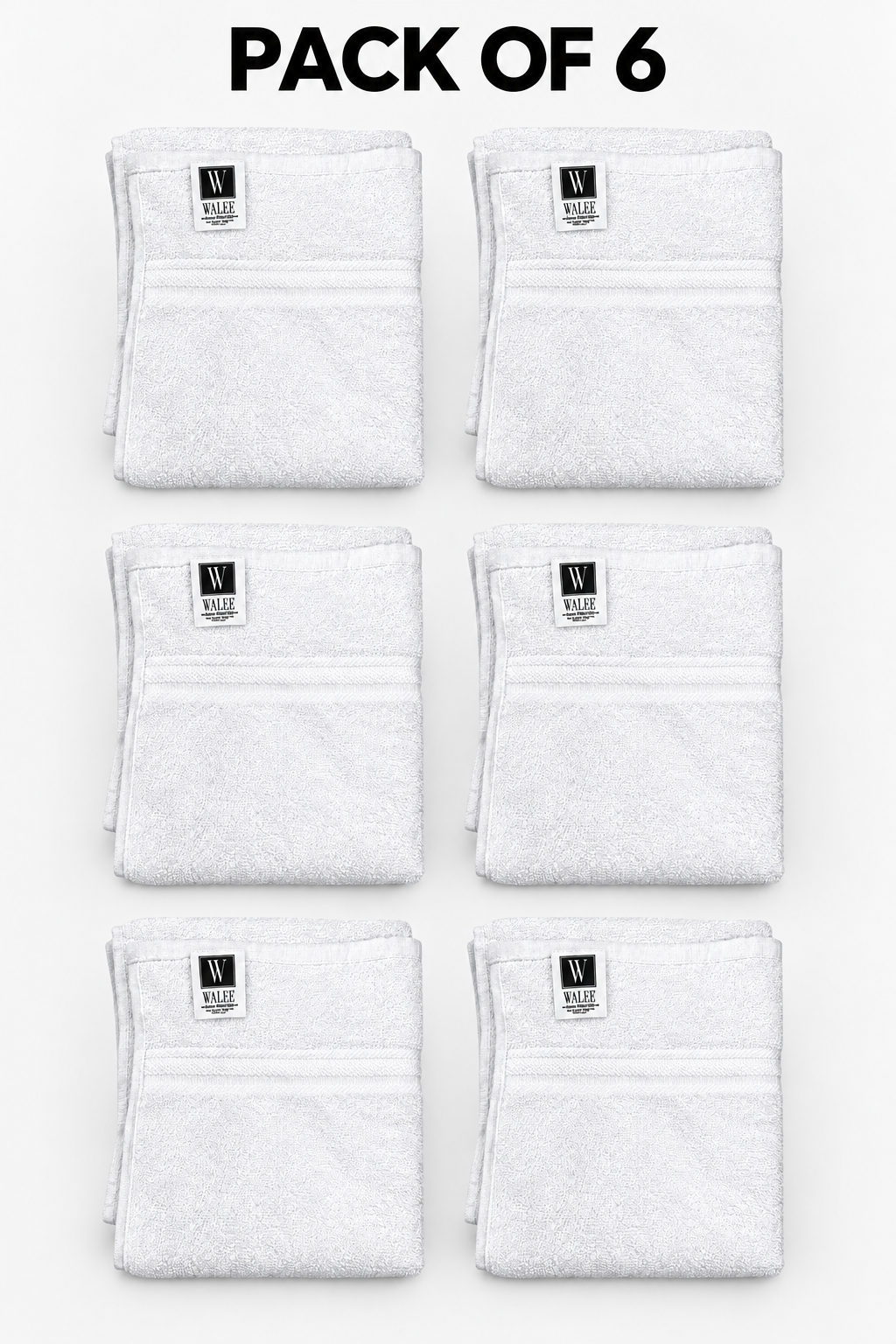 Walee Professional Salon &amp; Barber Towels – Soft, Absorbent and Reusable (White)